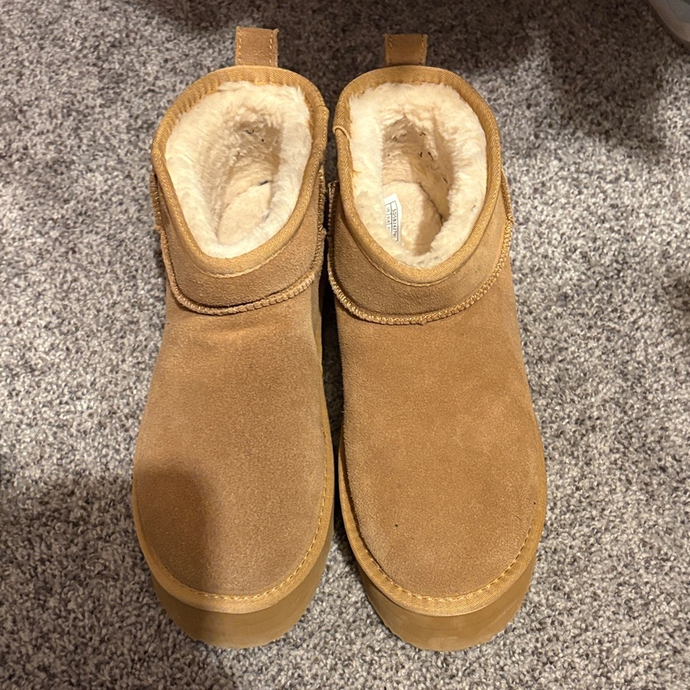 Dreamers Tan Ankle Boots with Cream Lining